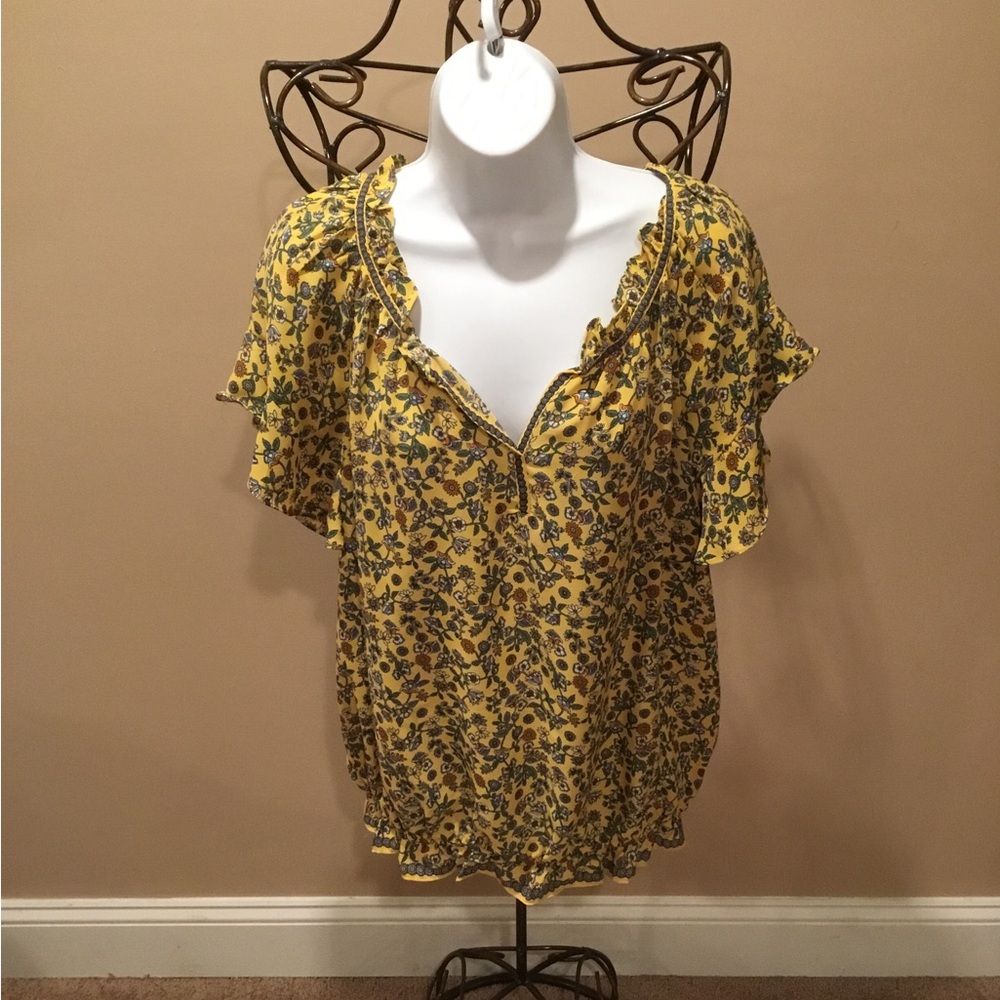 Floral Yellow Women's Top